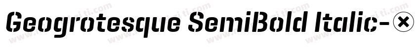 Geogrotesque SemiBold Italic字体转换